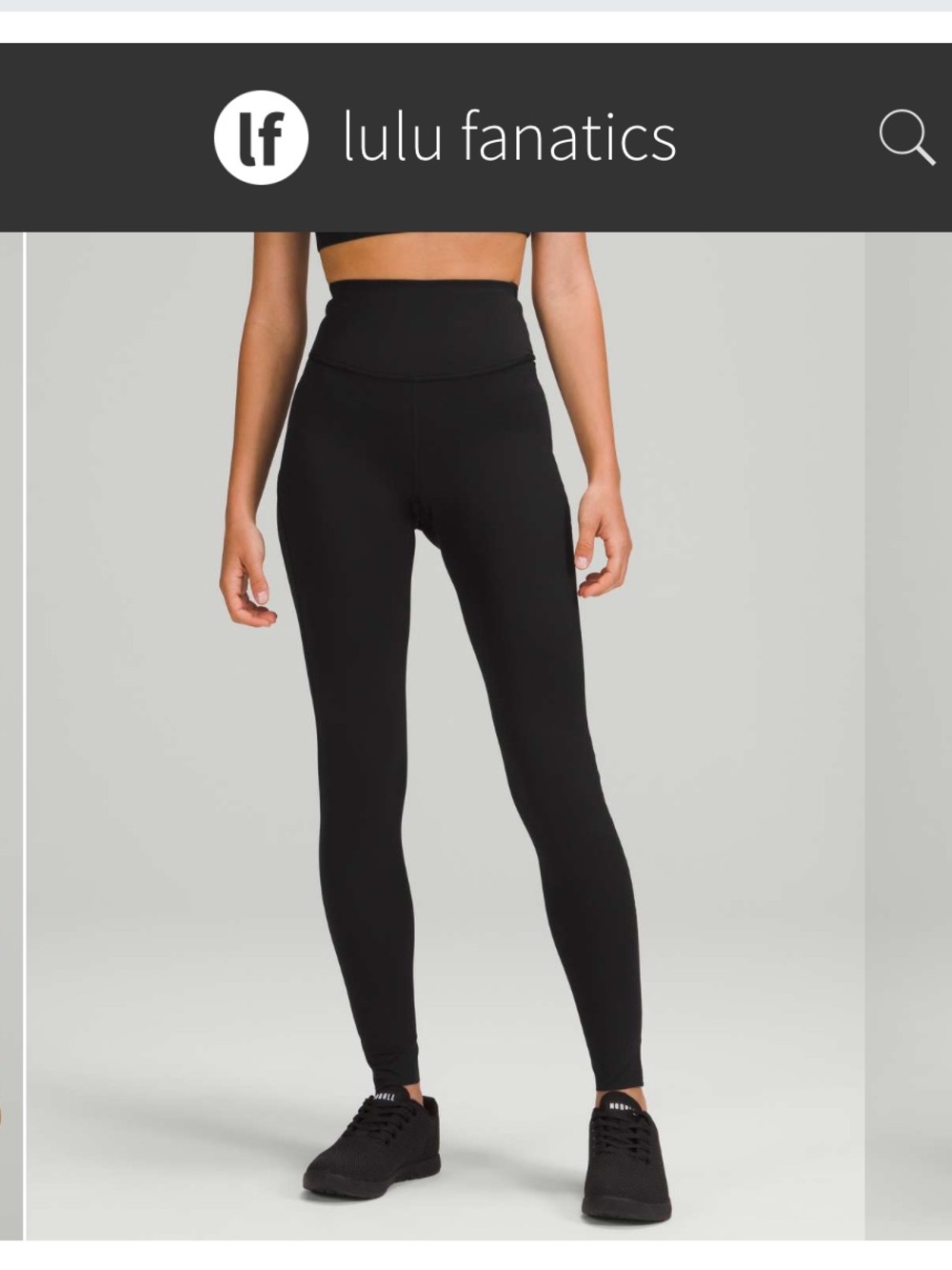 Lululemon Base Pace High-Rise Tight 28" Sz 4 Black Full Length Staple Piece Run